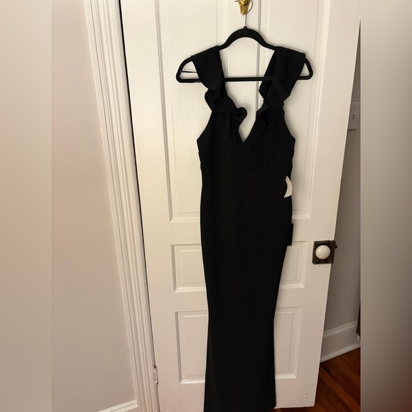 Lulu's Perfect Opportunity Black Maxi Ruffle Dress - Picture 8 of 8